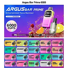 Voopoo - Argus Bar Prime 6000 Puff Tek Kullanımlık Doldurulabilir Elektronik Sigara - En Uygun Fiyatlı Orijinal Ürün