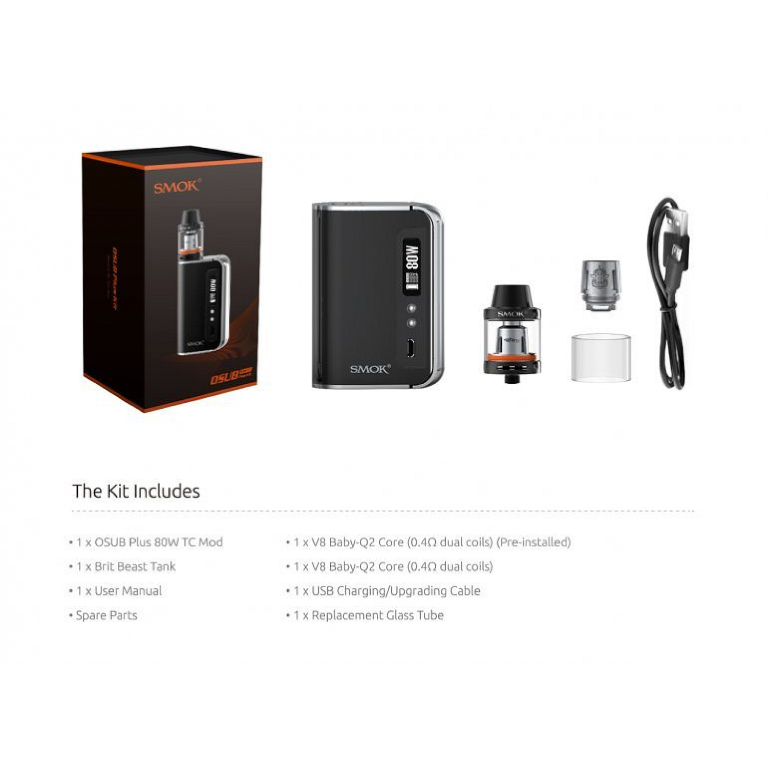 Smok OSUB 80W Elektronik Sigara Kit 3300 Mah - En Uygun Fiyatlı Orijinal Ürün