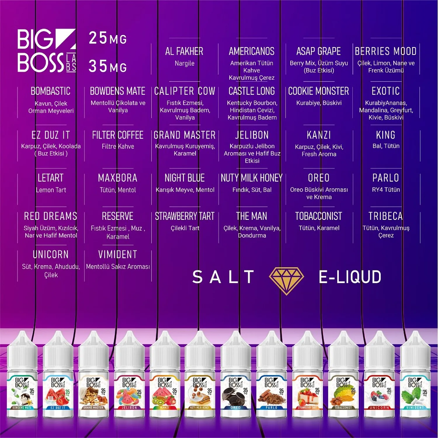 10 Adet 30 ml Big Boss Salt Likit Kampanyası
