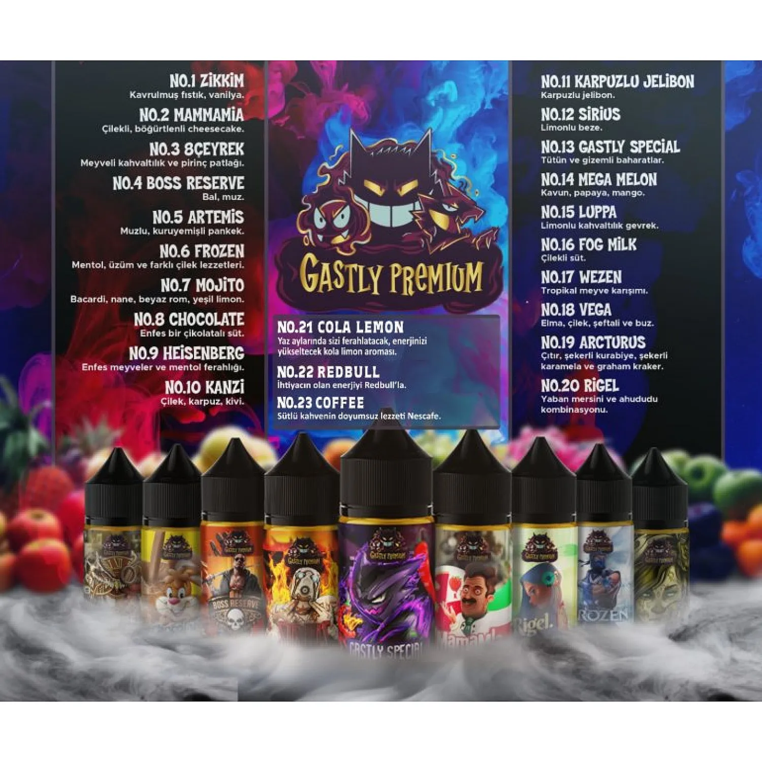 (Salt) 10 Adet 30 ml Gastly Premium Likit Kampanyası - En Uygun Fiyatlı Orijinal Ürün