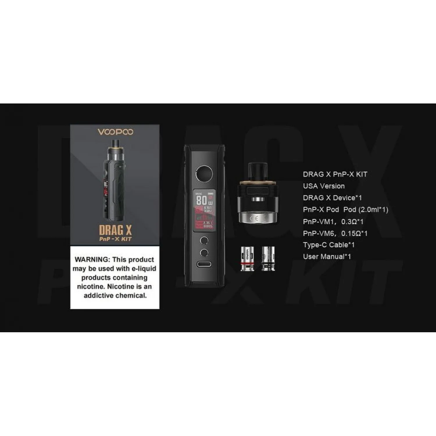 Voopoo - Drag X Pnp-X 80 w Elektronik Sigara Kit Satın Al - İndirimli Fiyat Voopoo - Drag X Pnp-X 80 w Elektronik Sigara Kit - En Uygun Fiyatlı Orijinal Ürün